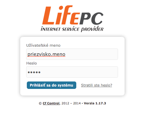 Zákaznícka zóna LifePC